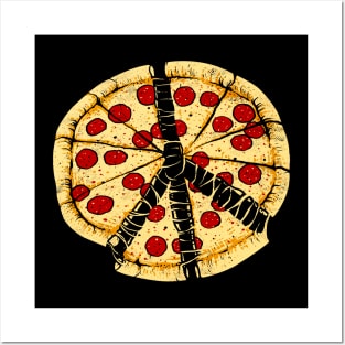 Pizza Peace Sign Pasta Lover Gift Posters and Art